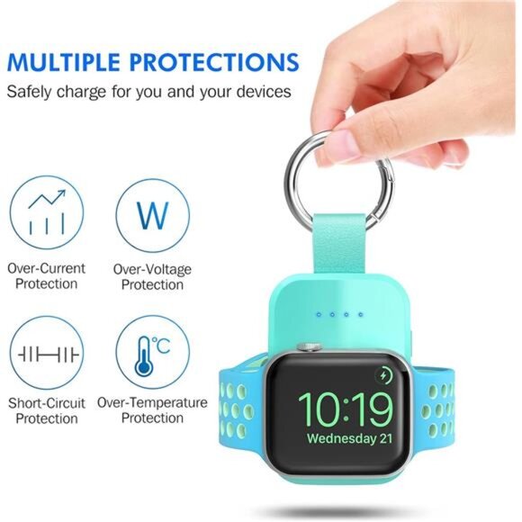 Portable Travel Charger for Apple Watch,Compact Wireless iwatch Charger Magnetic - Picture 4 of 7